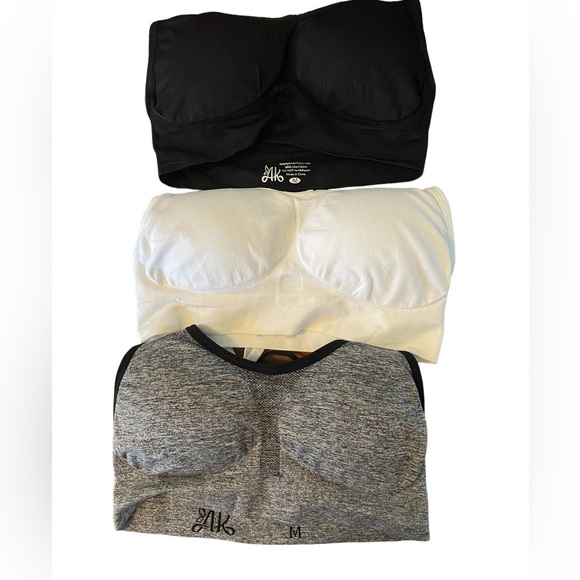 AKAMC 3 Pack Med Support Cross Back Wire Fee Removable Cups Sport Bras A193-75 - Picture 6 of 10